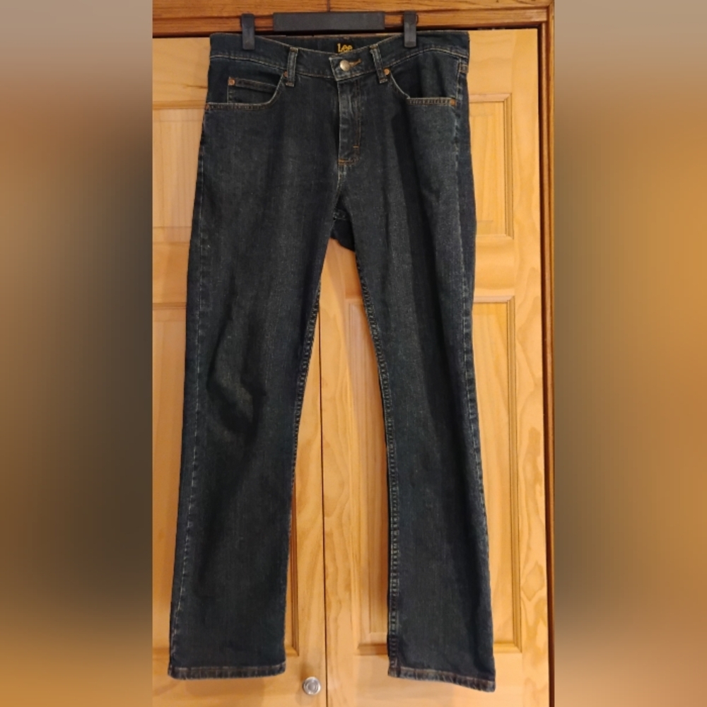 Lee Men's Dark Blue Straight Jeans